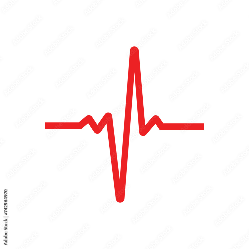 Pulse line ilustration logo vector template