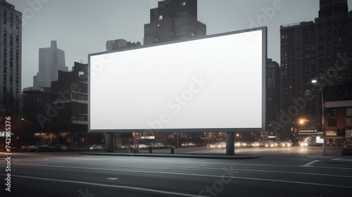 Copy Space. mock up big blank billboard for new advertisement at street city, outdoor advertising poster, empty advertise poster at expressway in city, advertisement, commercial and marketing concept