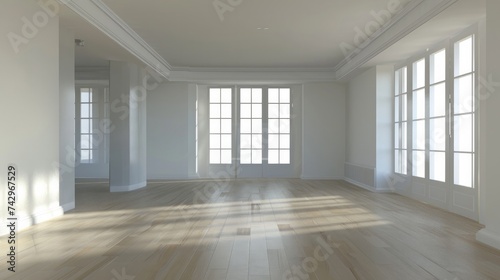 empty living room  offering a blank canvas for personalized home decoration