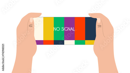 No signal message on a modern mobile device.