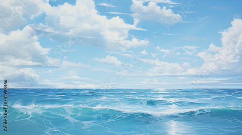  Blue sky over the sea © Sameer