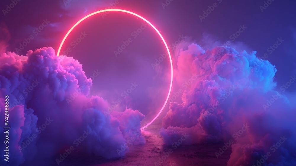 Sci Fi Futuristic Smoke Fog Neon Laser Garage Room,blue pink violet neon abstract background,ultraviolet light,night club Cyber Undergound Warehouse Concrete Reflective Studio,3D Render illustration Sci Fi Futuristic Smoke Fog Neon Laser Garage Room,blue pink violet neon abstract background,ultraviolet light,night club Cyber Undergound Warehouse Concrete Reflective Studio,3D Render illustration