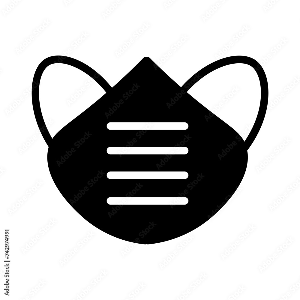 Protect Mask Virus Glyph Icon Protect Mask Virus Glyph Icon