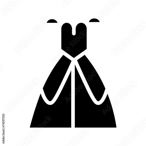 Bride Dress Gown Glyph Icon