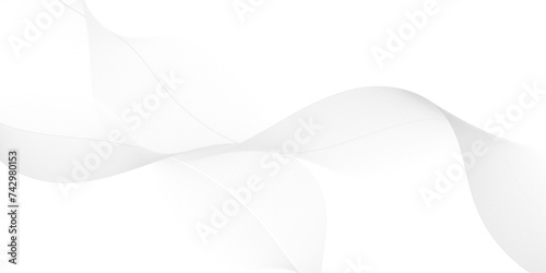 Abstract white blend digital wave lines and technology background. Minimal carve wavy white and gray flowing wave lines and glowing moving lines. Futuristic technology and sound wave lines background.