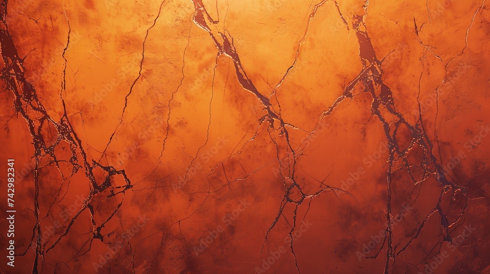 Orange Background with Vintage Marbled Texture - obrazy, fototapety, plakaty 