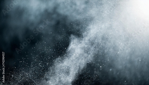 Abstract dust particles on white background, symbolizing purity and decay photo