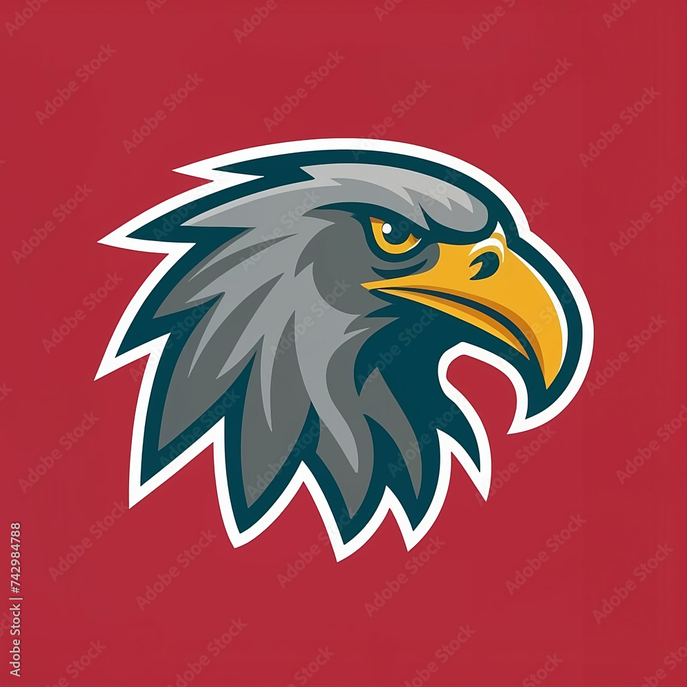 Vector illustration flat style eagle logo design, Premium quality logo Vector illustration flat style eagle logo design, Premium quality logo