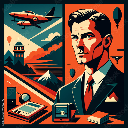Vintage advertisements reimagined with modern aesthetics. vektor illustation
