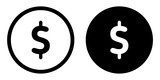 dollar icon vector. symbol, sign, money, coin