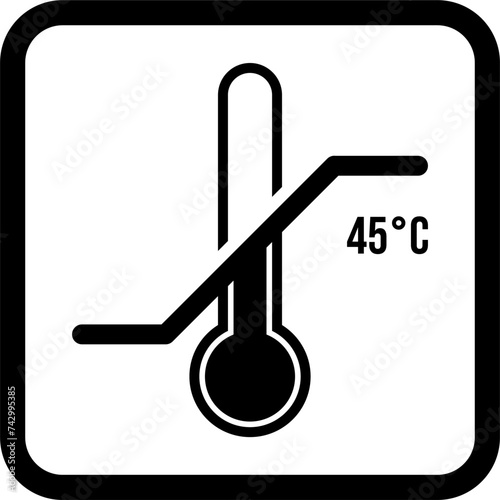 temperature limit symbol vector. icon, sign,