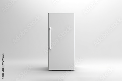 Refrigerator on a white background. Minimal concept. Generative Ai