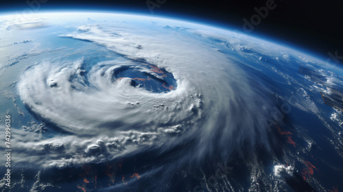 Hurricane Florence over Atlantic Satellite view