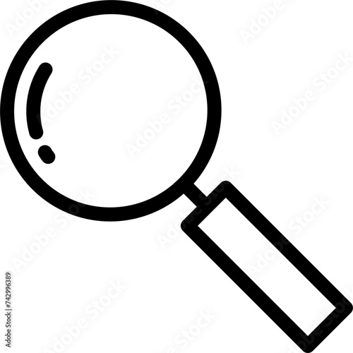 magnifying glass line icon vector