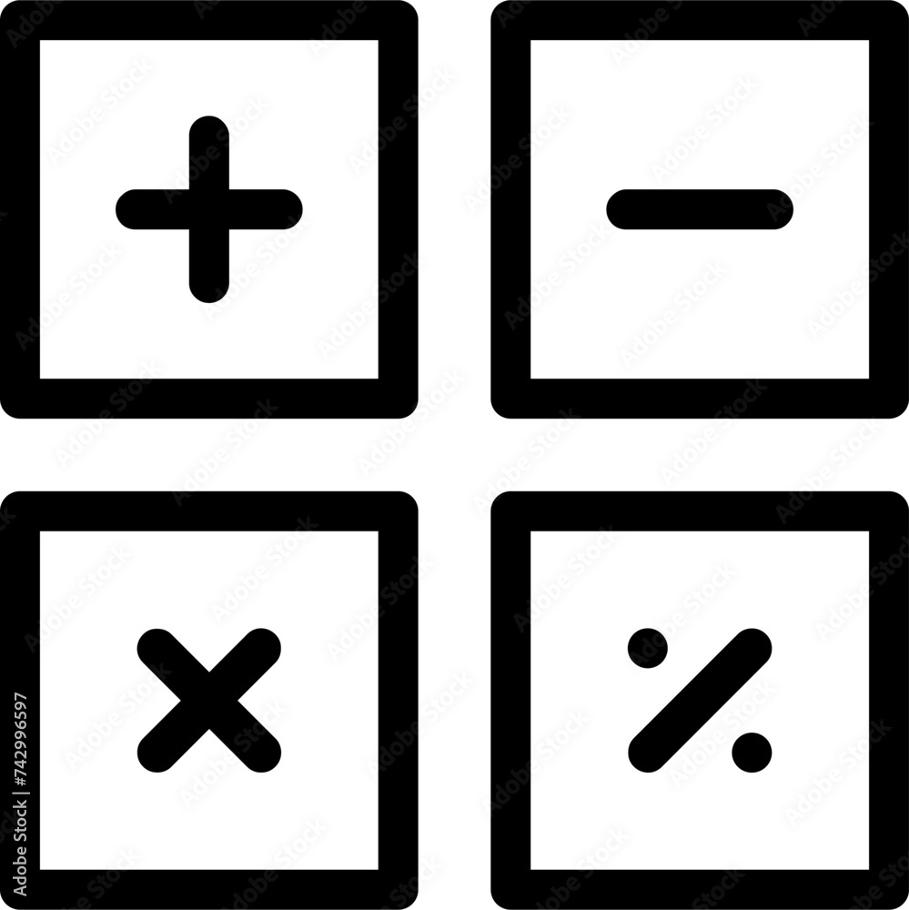 Obraz premium calculator icon vector. symbol, mathematic, calculation