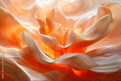 Abstract flowing organic shapes. Generative AI Illustration