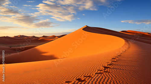 Desert sand or Sea of Dunes is part of the Sahara landscape
