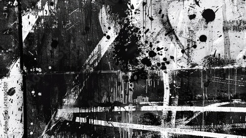 Abstract grungy graffiti black spray paint