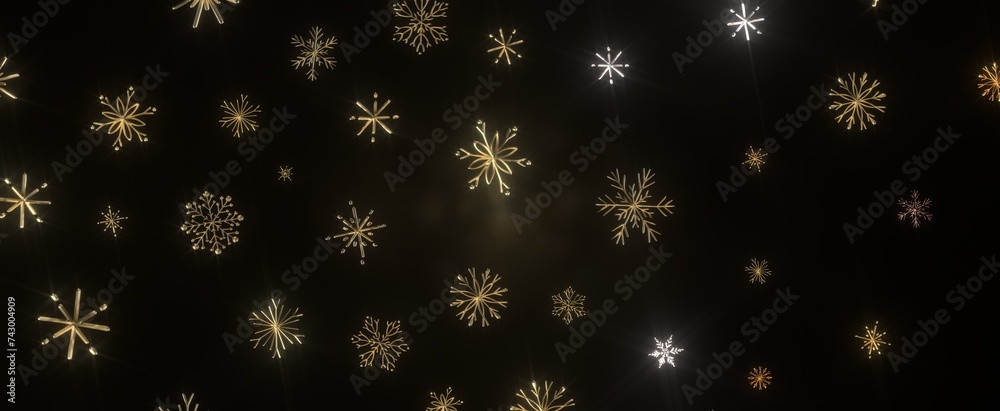 Falling snow at night. Bokeh lights Falling snow at night. Bokeh lights