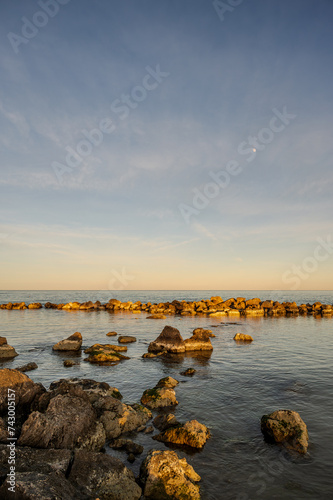 Adriatic Sea. Martinsicuro, Teramo. Spectacular sunset photo