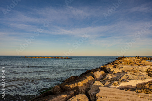 Adriatic Sea. Martinsicuro, Teramo. Spectacular sunset photo