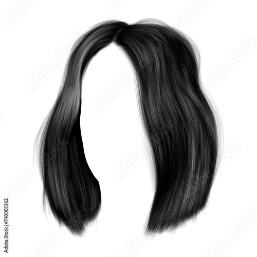 soft lob haircut png free hand painted illustration photo