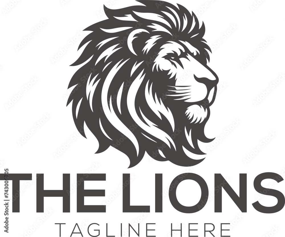 lion logo design vector template