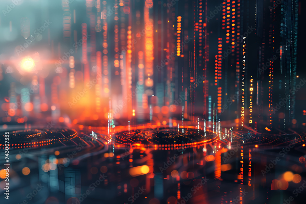 Naklejka premium Abstract cryptocurrency blockchain background