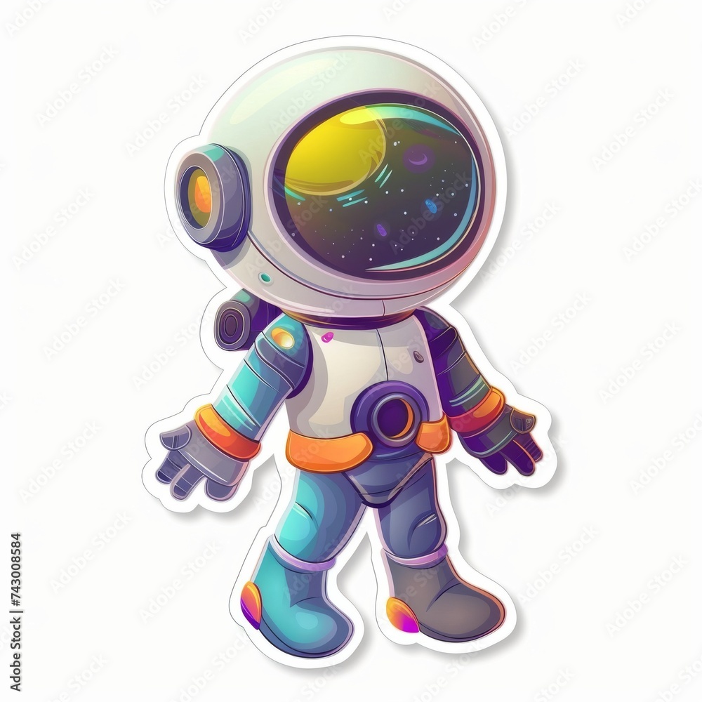 A cute astronaut in a spacesuit. A cute astronaut in a spacesuit.