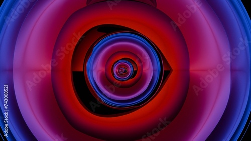 An abstract image showcasing a camera lens as a central point of focus,