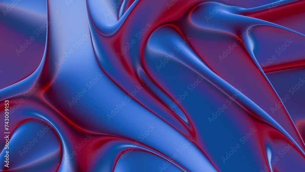 Fototapeta premium 3d vertical banner emerald royal color. Wavy fluid trendy modern background.