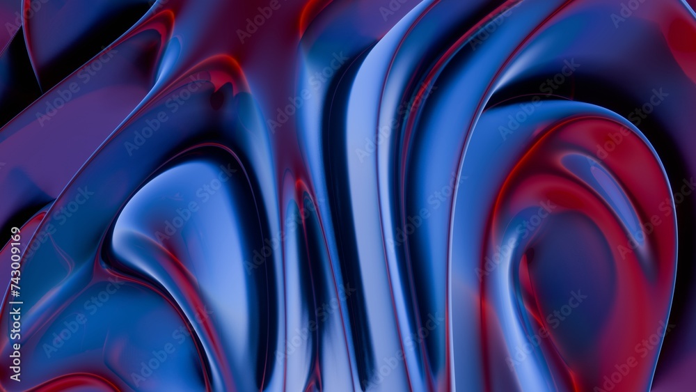 3d vertical banner emerald royal color. Wavy fluid trendy modern background. 3d vertical banner emerald royal color. Wavy fluid trendy modern background.