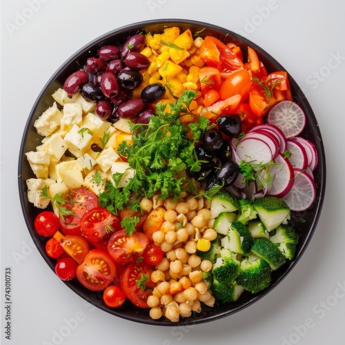 Healthy food plate, look from up, high quality