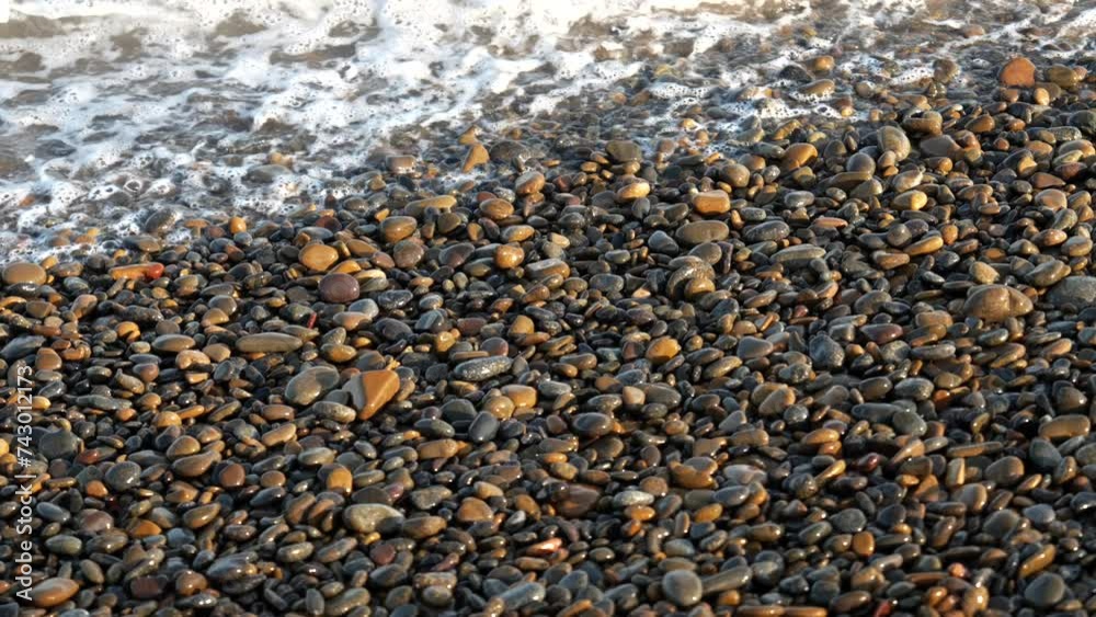 Sea wave over the sea shore under sunlight Sea wave over the sea shore under sunlight