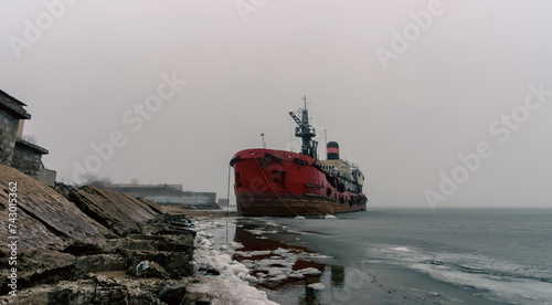 old ship ran aground in Ukraine