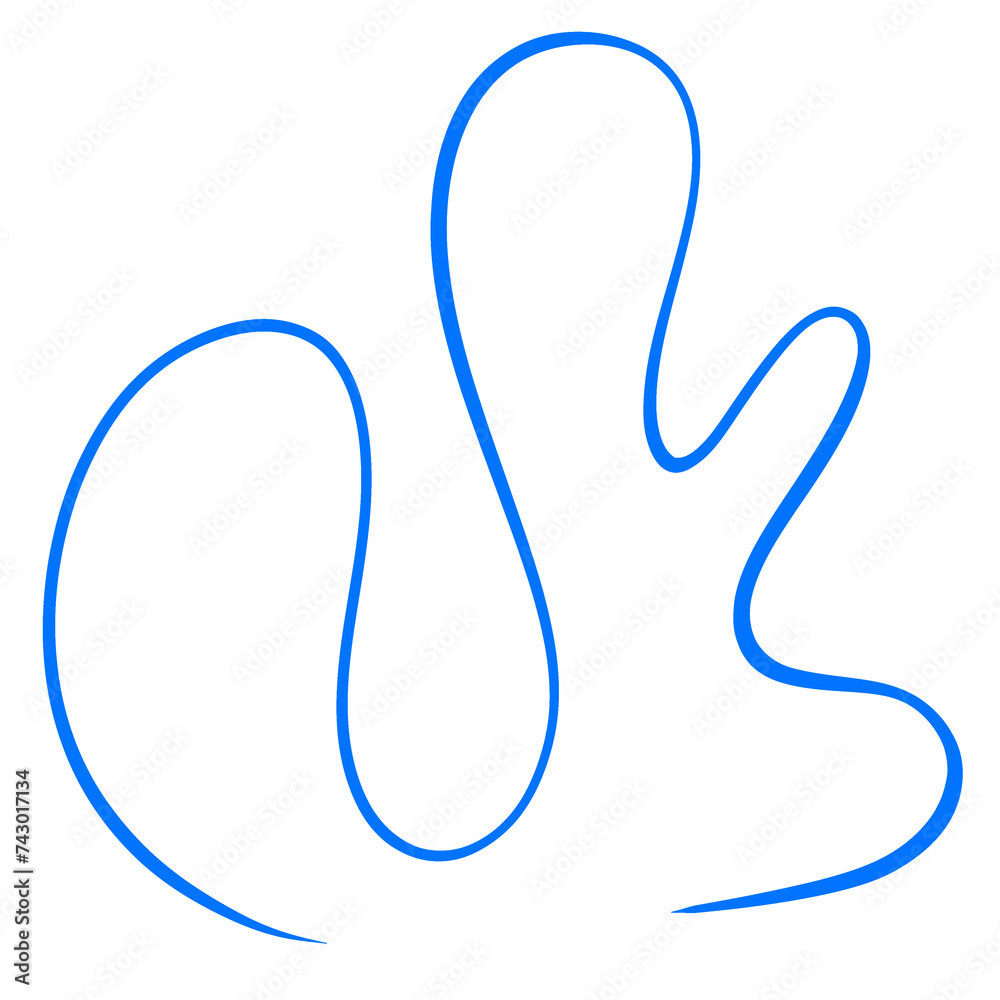 Blue Squiggle Wavy Line Curved Shape Blue Squiggle Wavy Line Curved Shape