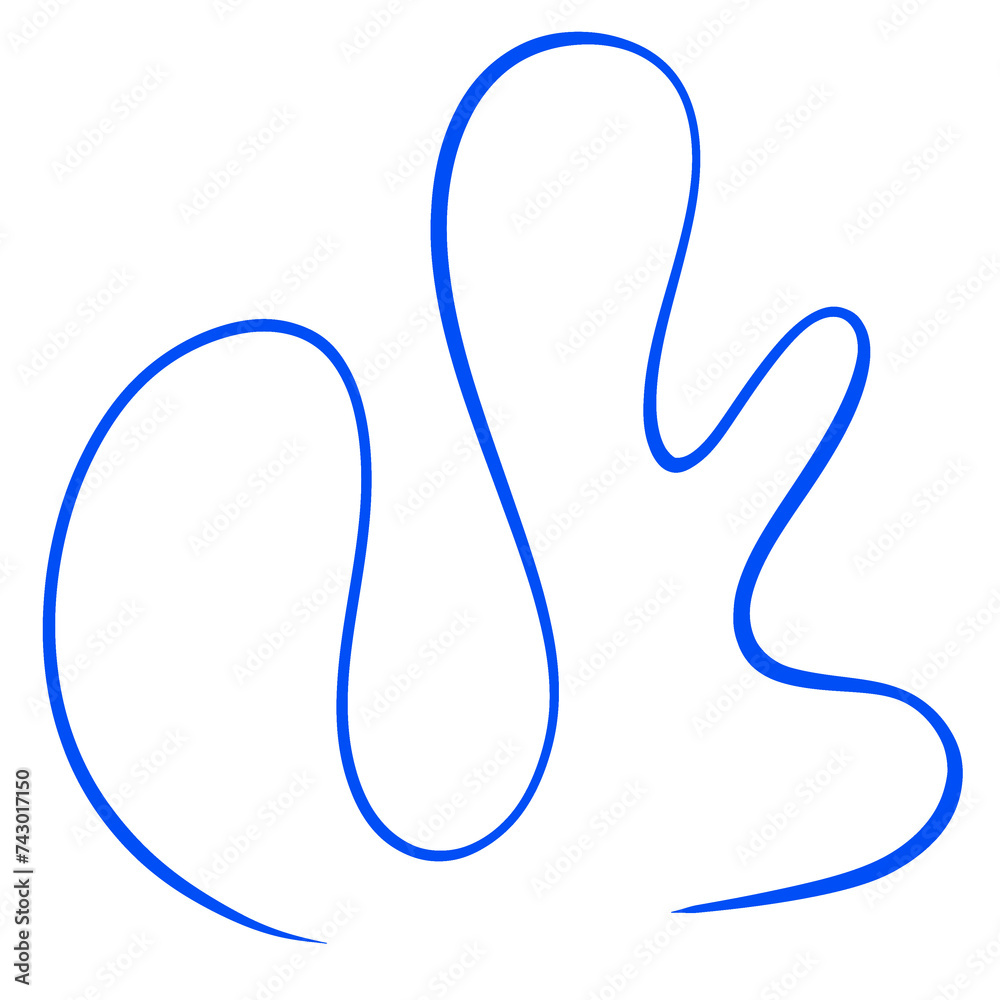 Blue Squiggle Wavy Line Curved Shape Blue Squiggle Wavy Line Curved Shape