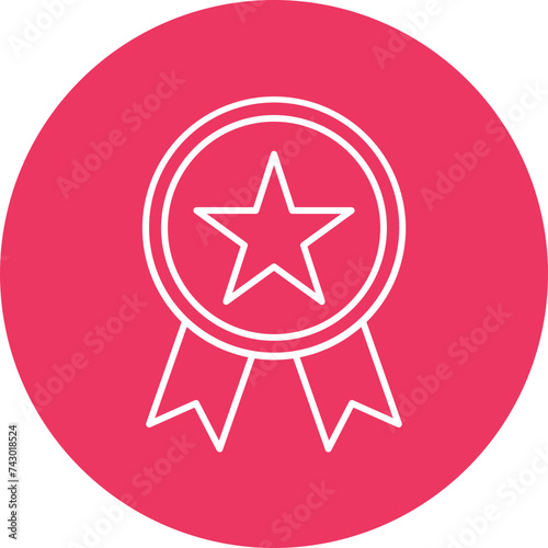 Ranking Line Circle Icon