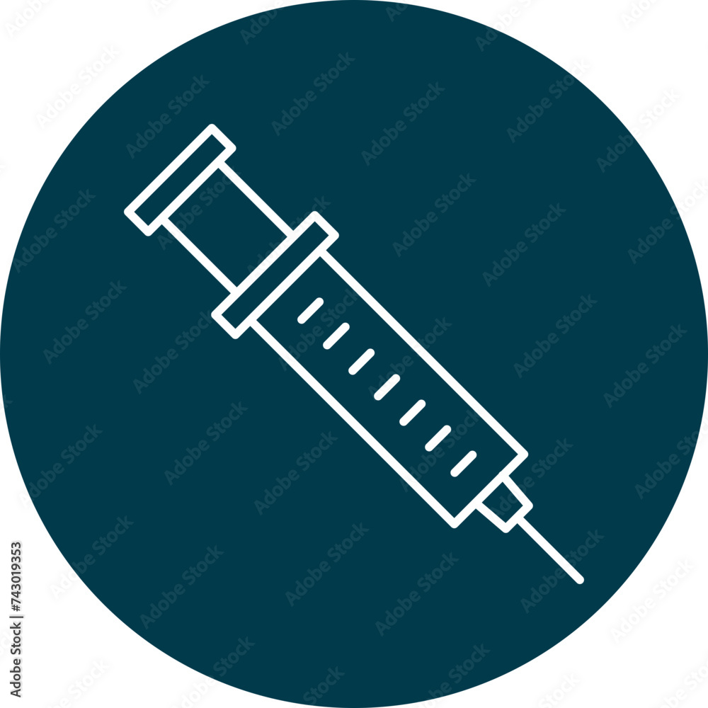 Syringe Line Circle Icon Syringe Line Circle Icon