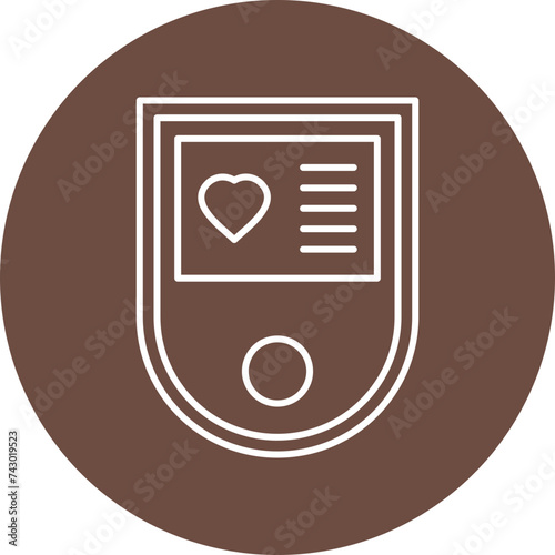 Oximeter Line Circle Icon