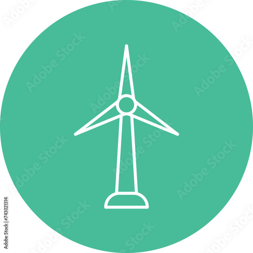 Windmill Line Icon
