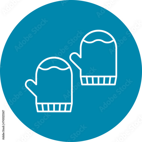 Mitten Line Icon