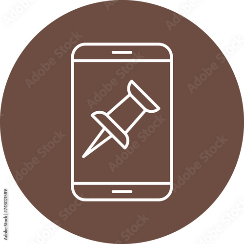 Pinned Line Icon
