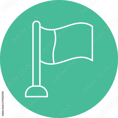Flagged Line Icon