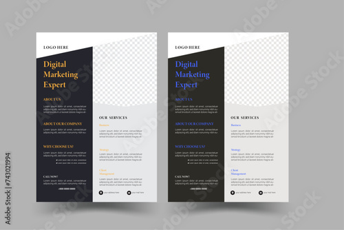 Corporate business flyer template design set.A bundle of 2 templates,perfect for creative professional business. vector template,flyer in A4 with colorful business proposal, promotion, advertise.