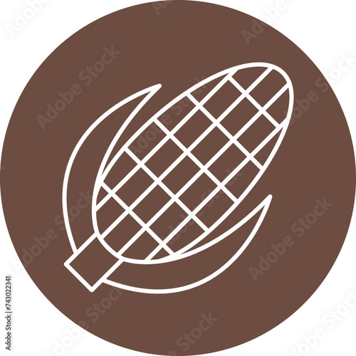 Corn Line Circle Icon
