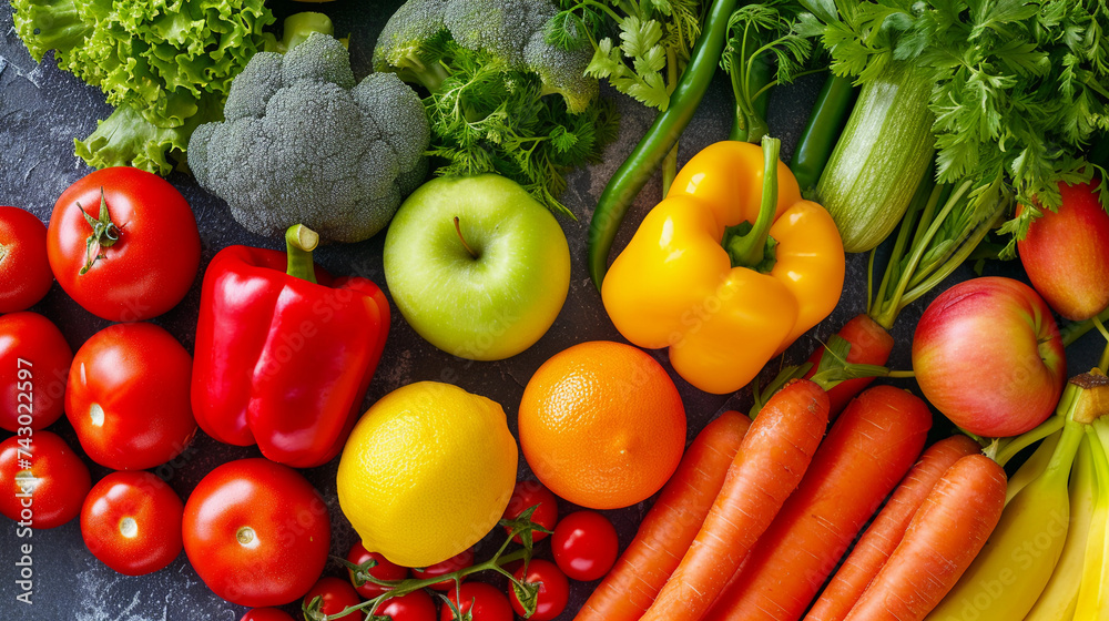 Autumn vegetables and fruits on a black stone background: Pumpkin, tomatoes, pomegranate, persimmon, apple. Top view. Autumn vegetables and fruits on a black stone background: Pumpkin, tomatoes, pomegranate, persimmon, apple. Top view.