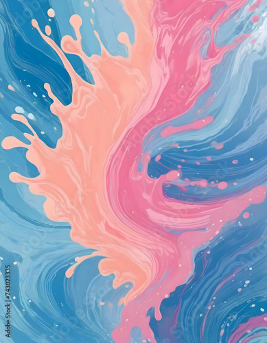 Vibrant Swirling Colors Abstract Painting