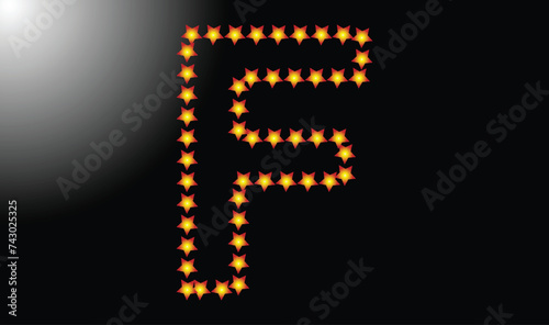 Initial letter F star logo design template vector illustration