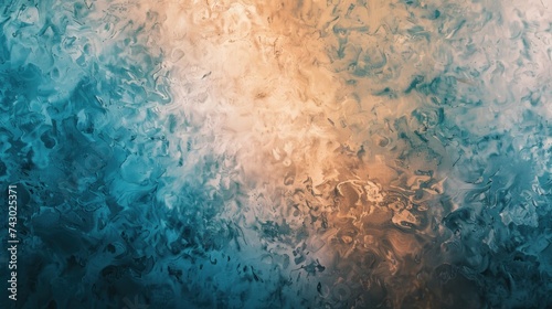 A grungy, abstract background blending warm gold and cool teal tones with a distressed, textured overlay.